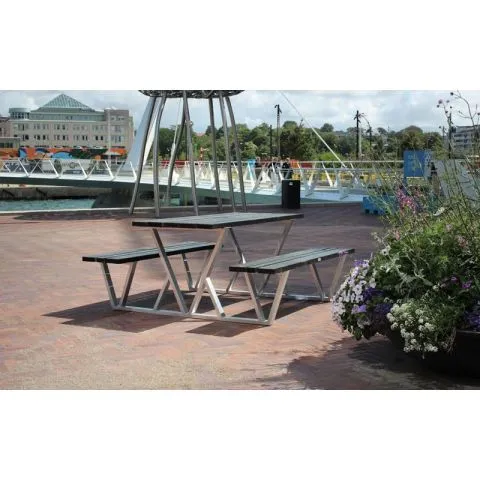 Wix EW 50014-8 Eden Wood Picknickbord Svart Rabatt